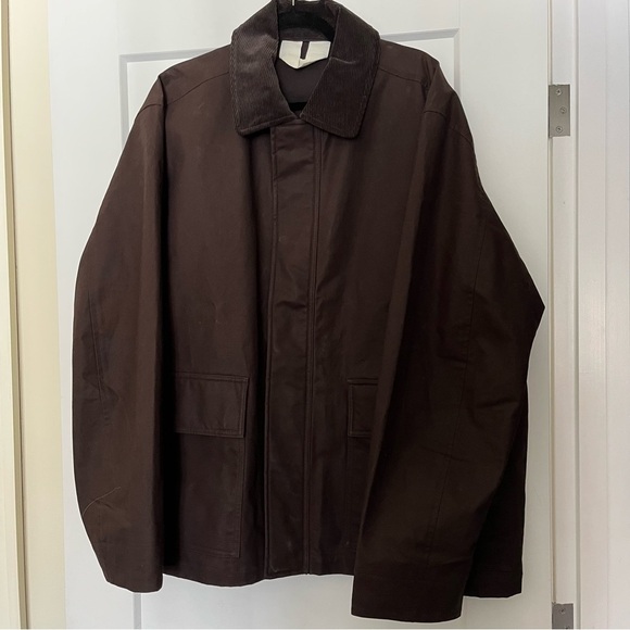 NWT Arket Dark Brown Waxed Cotton Jacket - Picture 2 of 9